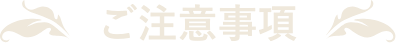 ご注意事項